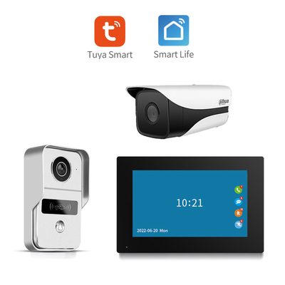 Kablosuz 1080p Wifi Video Kapı Zili 7 İnç Giriş Kablolu Kamera Gece Görüşü