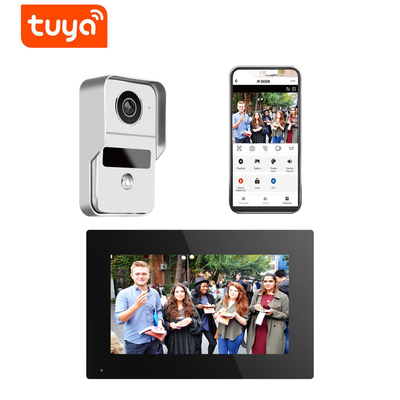 Kablosuz 1080p Wifi Video Kapı Zili 7 İnç Giriş Kablolu Kamera Gece Görüşü