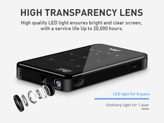 Ev Sineması Ekranı için LCD Taşınabilir Video Projektörü 30-120 İnç Görüntü Boyutu
