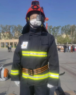 Gaz Algılama İtfaiyeci Kaskı IR Termal Görüntüleme Kamerası Yangına Dayanıklı Güvenlik Kask Kamerası