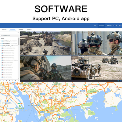 3G 4G Wifi IP67 Su Geçirmez Taktik Kask Kaydedici, bluetooth GPS işlevini destekler