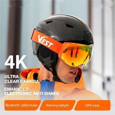 4K yüksek çözünürlüklü kayak kaskı kamerası Anti Shake Bluetooth gürültü azaltma çağrısı