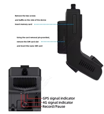 ADAS DMS 4G GPS WIFI Filo Yönetimi Çözümü ile Araç DVR AI Dashcam