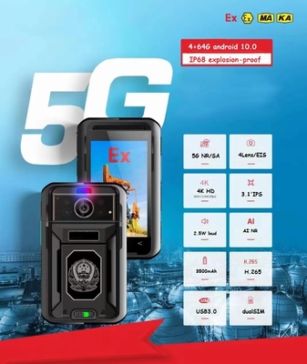 Yüksek Bitrate 256kbps-8Mbps 5G Vücut Kamerası 13 Milyon Pikselli Arka Kamera