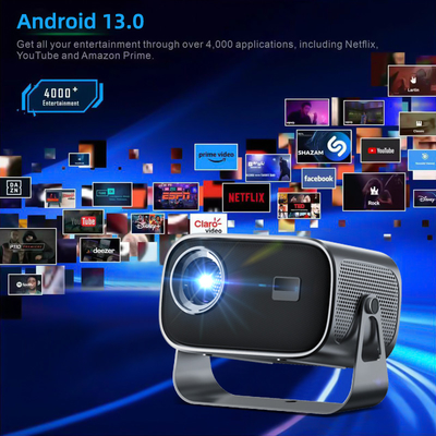 BT 5.0 Bluetooth Mini taşınabilir projektör, çok açılı ayarlama ile Ana nokta düzeltmesi ve LED ışık kaynağı ekran çip