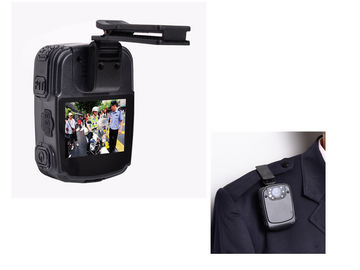 2 '' Ekran Polis Giyilebilir Kamera, Gece Görüş Kamerası 130 Derece Geniş Açı