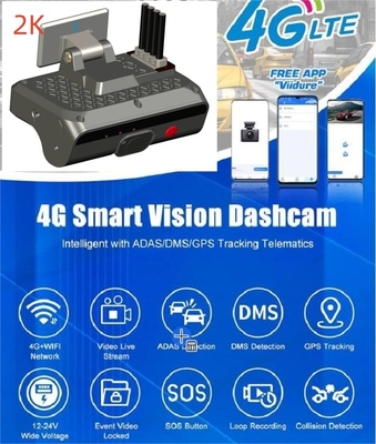 H.264/H.265 Video Sıkıştırması ile 4G Tablo Çift Kamera AI ADAS DMS Sürücü Yüz Tanımı