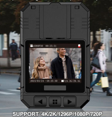 Yüksek çözünürlüklü 4K Full HD 2 inçlik ekran ve 2500 Mah pil ile taşınabilir Bodycam Mini Kameralar