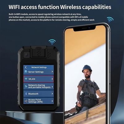 2K Polis Vücut Kamerası, Android 12 Sistemi ve Yüksek Kaliteli Video Kaydı için H.265/H.264 Kodlaması ile