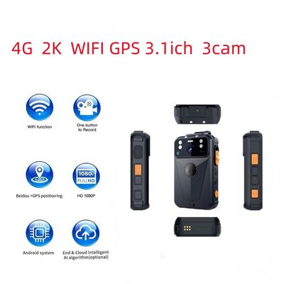 4G Wi-Fi Canlı Akış GPS İzleme Vücut Giydiği Kamera PTT Intercom