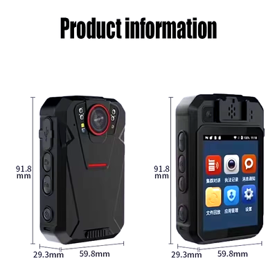 4G Wifi Bodycam Android Sistem 2.4 Inch Dokunmatik Ekran ONVIF RSTP