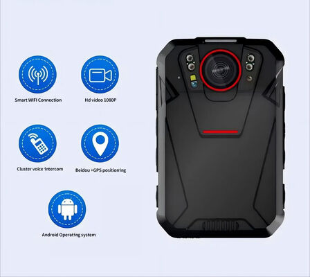 4G Wifi Bodycam Android Sistem 2.4 Inch Dokunmatik Ekran ONVIF RSTP
