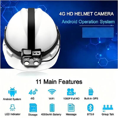 WiFi RTSP Onvif Canlı Yayın İzleme özellikli Endüstriyel 4G Kask Kamerası