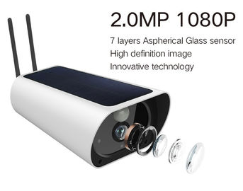 3/4G HD Solar Dış Mekan Gözetleme Kameraları 850nm IR Ray Desteği 64GB TF Kartı
