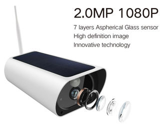 Gece Mesafesi 850nm IR Ray Wifi Güvenlik Kamerası Güneş Pili 1080P COMS Sensörü
