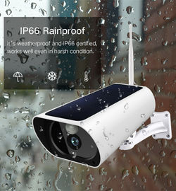 Gece Mesafesi 850nm IR Ray Wifi Güvenlik Kamerası Güneş Pili 1080P COMS Sensörü