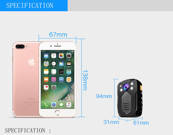 Video Çıkışı HDMI ve AV Jakı ile IP65 Gövde Aşınmış Kamera / Gizli LED Beyaz Işık Polis Kamerası