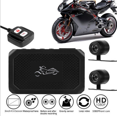 Full HD AHD2053 AVI Motosiklet DVR Çift Kamera Döngü Kaydı