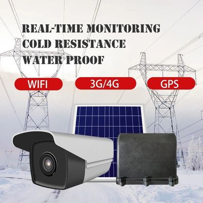 Grid Tower Solar Intelligent İzleme Kamera Sistemi 4G LTE 18000 mAH Uzun Ömürlü Çalışma