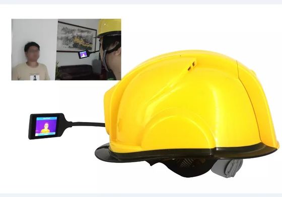 Okul Dokunmatik Olmayan Kızılötesi Sıcaklık Cihazı Akıllı Kask Kamera Desteği 4G 3G WIFI
