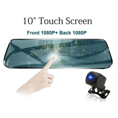 10 inç Dokunmatik Akışlı Dikiz Aynası Araba Dash Kamera 1080P