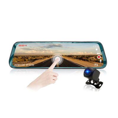 10 inç Dokunmatik Akışlı Dikiz Aynası Araba Dash Kamera 1080P