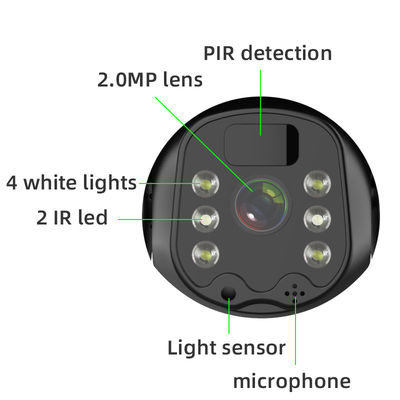 Açık İnterkom 4W 18650 Pil PTZ WIFI Kamera 2MP