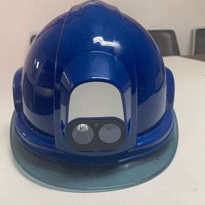 Dahili 4G WIFI Kamera GPS ile Mavi Güvenlik Akıllı Kask Blue Tooth Çoklu Interkom Merkezi İzleme Platformu