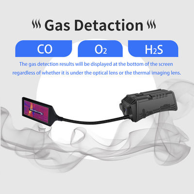 4G Akıllı Termal Ölçüm Kask Kamera Çoklu Gaz Algılama Bluetooth4.0 GPS Led Işık
