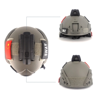 Birlikler için 2.4GHZ GPS Askeri Kask Kamera Canlı Akış 3600mAh