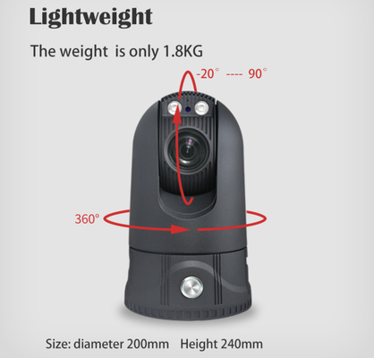 HD Güvenlik 4G PTZ Kamera 360 Derece Döndürme Otomatik Senkronizasyon
