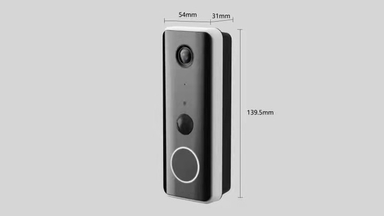160 Görüş Açısı WIFI Görüntülü Kapı Zili 5200 MAH Pil İç Mekan Zil ile