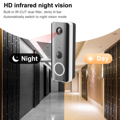 Chime ile 1080P WIFI Kablosuz Görüntülü Kapı Zili Kamera Görüntülü İnterkom