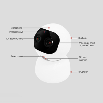 Dürbün PTZ Gözetleme Kamerası İki Yönlü Sesli İnterkom 1080P PTZ WIFI IP Kamera