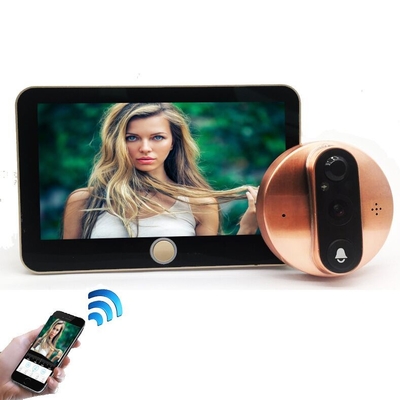 1080P Peephole WIFI Video Kapı Zili 5000mAH Pil IR CUT Otomatik Anahtar