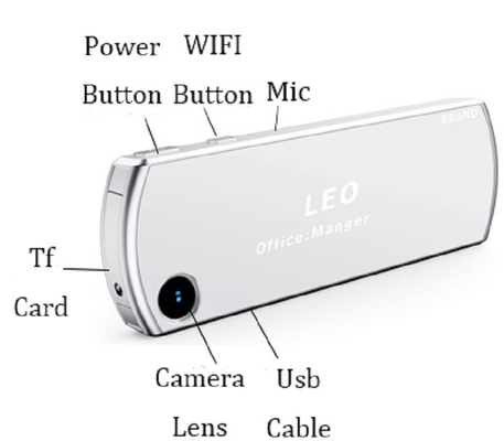 CCTV Kamera 7 Saat Video Kaydı H.265 WIFI HD Rozet Kamera
