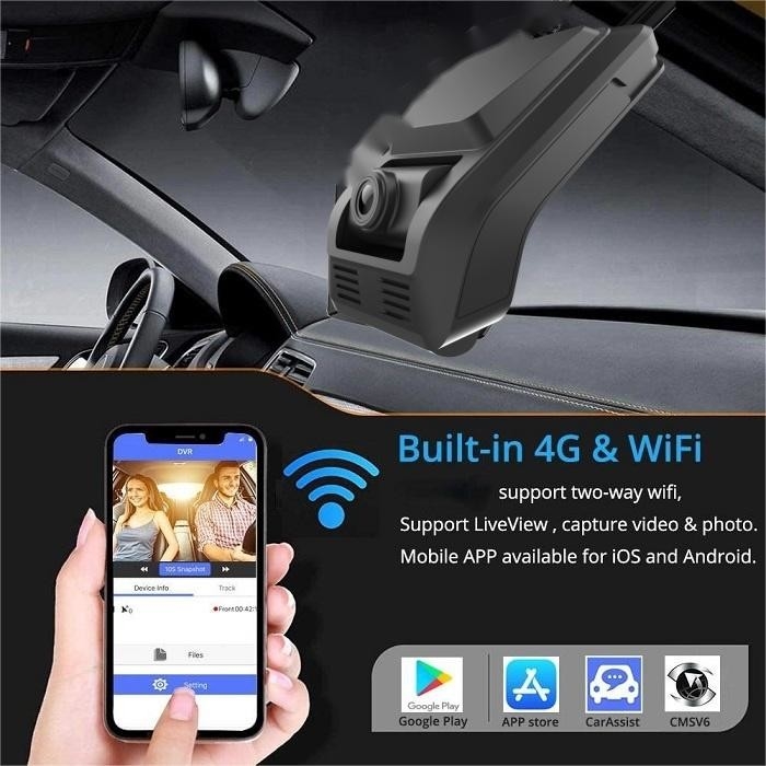 1080P 4G Dash Cam ile ADAS DMS tümünde bir Otopark İdaresi