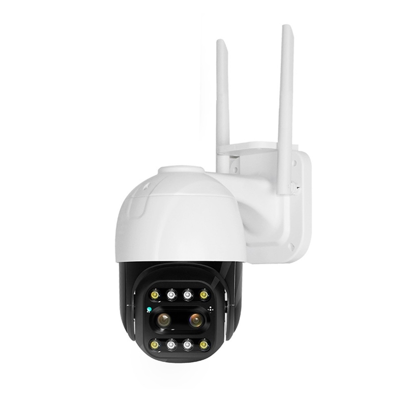 Kablolu WIFI Çift Lensli Güvenlik Kamerası 1080P 2.0MP HD AI Tanıma Gece Görüşü
