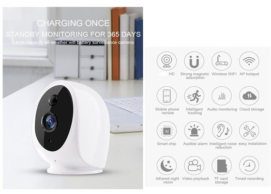 Hi3518E SoC PIR Sensörü 3IR LED'ler Wifi Güvenlik Kamerası 3400mA