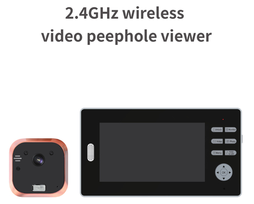 2.4GHz WIFI Video Kapı Zili 7 inç Yüksek Çözünürlüklü LCD Peephole Video Kapı Zili
