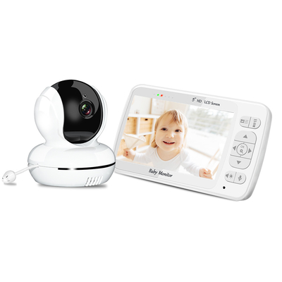 Uzaktan 2.4 GHZ Kablosuz Bebek Monitörü 5 İnç 720P Renkli Ekran Desteği VOX Modu